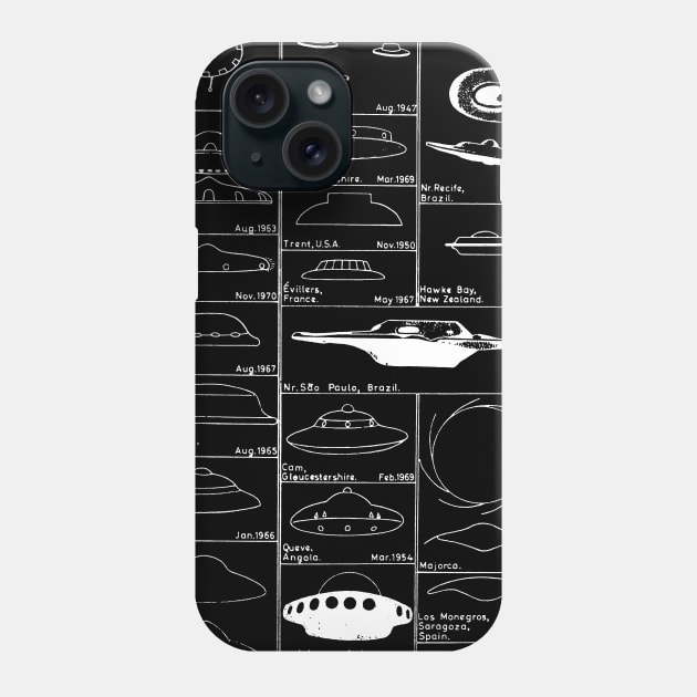 UFO Sightings Chart Phone Case by kthorjensen