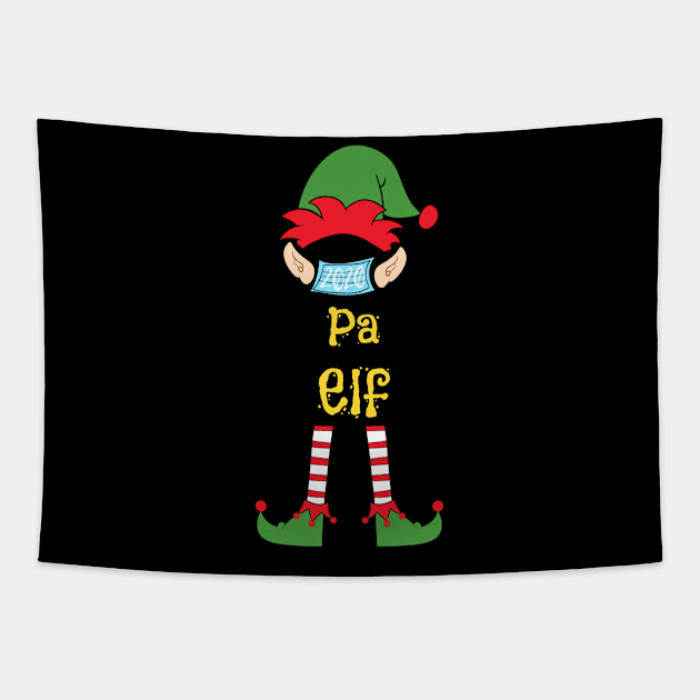 2020 Masked Christmas Elf Family Group Matching Shirts -  Pa Tapestry by Funkrafstik