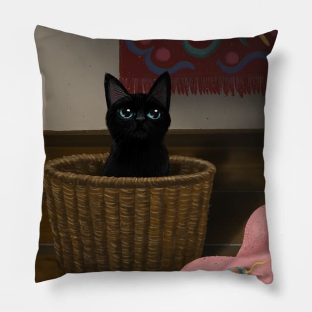 In the basket Pillow by BATKEI