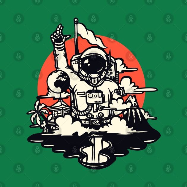 astronaut in space by Mako Design 