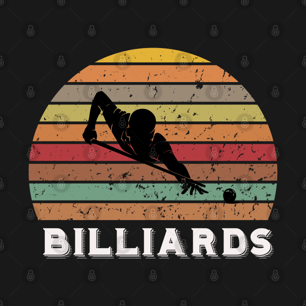 Billiards - retro sunset design by BB Funny Store