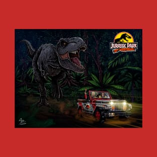 T-rex chase dark night T-Shirt