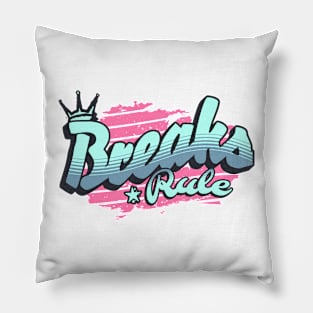 BREAKS -  Rule (light blue/pink) Pillow