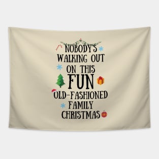 Nobodys Walking Out On This Fun Old-Fashioned Family Christmas Tapestry