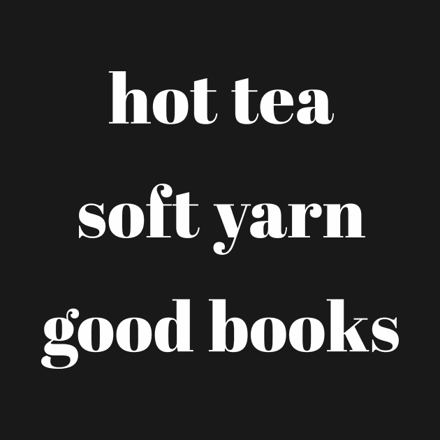 Hot Tea Soft Yarn Good Books by ApricotBirch