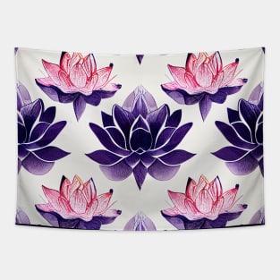 Pink and purple lotus Tapestry