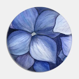 Blue hydrangea flower Pin