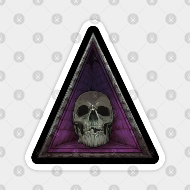 Skull Inset Magnet by JohnLattaArt