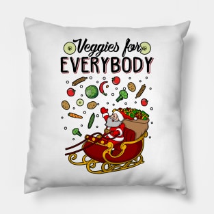 Veggies For Everybody Christmas Ugly Sweater Pillow