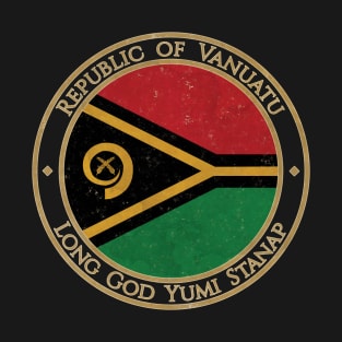 Vintage Republic of Vanuatu Asia Asian Flag T-Shirt