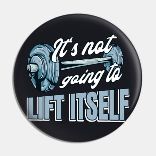 Dumbbell Weightlifter Motivation Pin