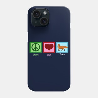 Peace Love Foxes Phone Case