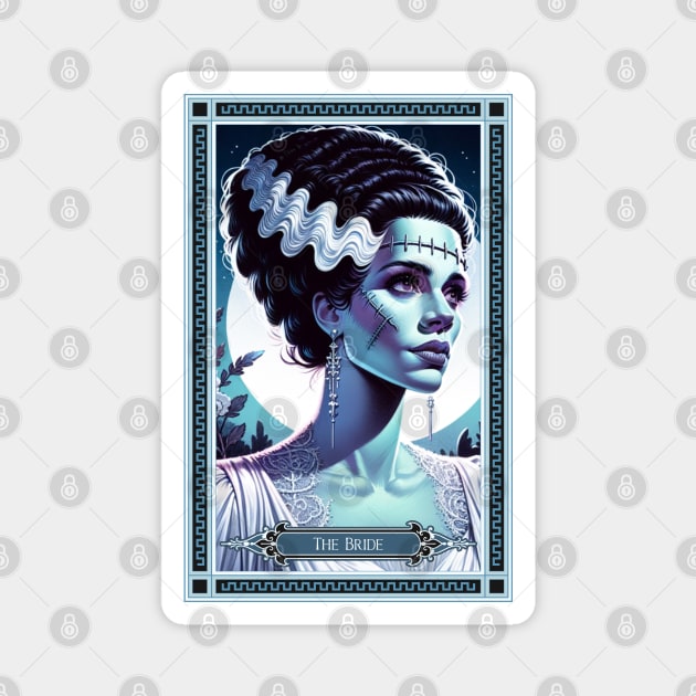 The Bride of Frankenstein Tarot Card Magnet by HolidayBug