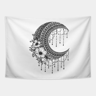 Floral moon chandelier mandala Tapestry