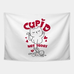 Valentines day Cat Cupid Tapestry