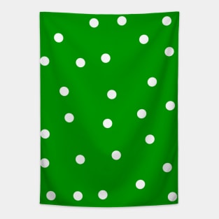 Polka Dots | Polka Dot Green and White | Artistic Design Tapestry