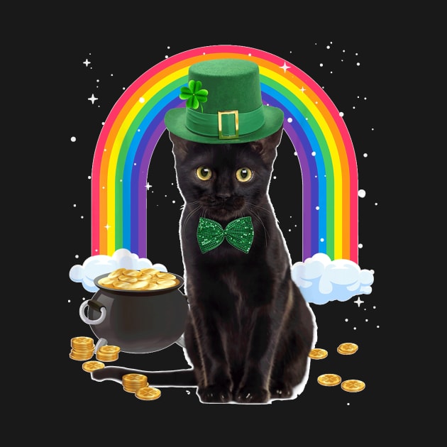 Black Cat St Patricks Day Leprechaun Costume Shamrock Girls by Mum and dogs