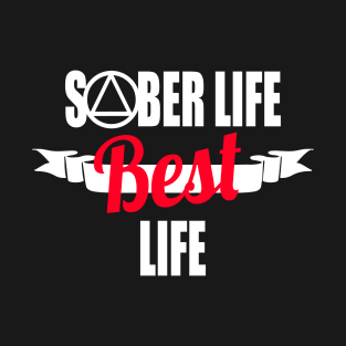 AA Alcoholics Anonymous Sober Life Best Life Sobriety Gift T-Shirt