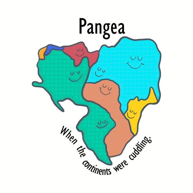 Pangea Continents Cuddling Multicolor by Alpenglow Workshop