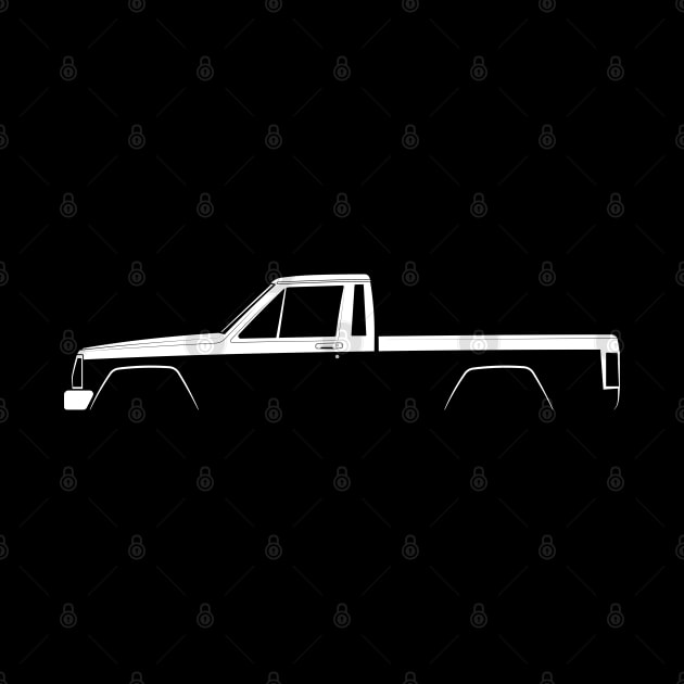 Jeep Comanche Silhouette by Car-Silhouettes