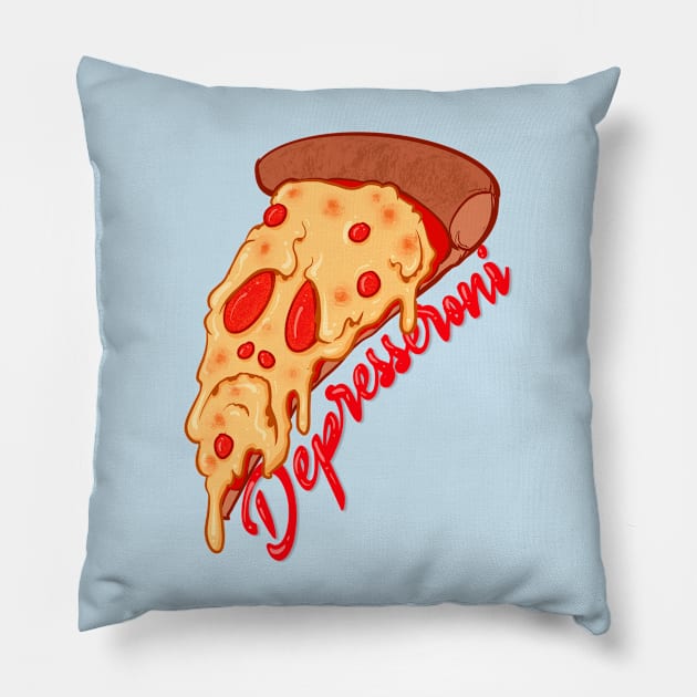 Depresseroni Pillow by LVBart