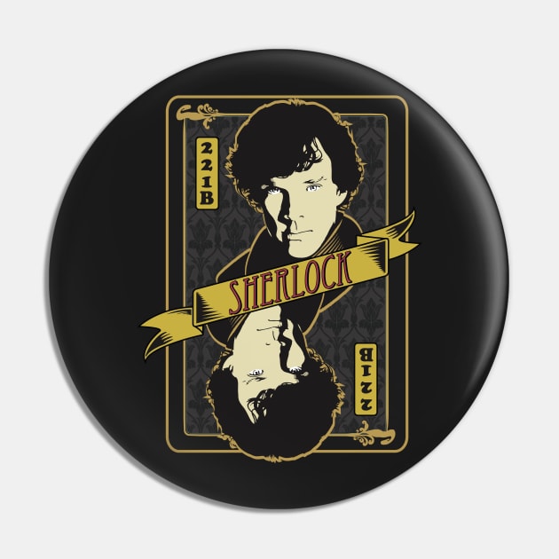 221B Playing Card Pin by Meta Cortex