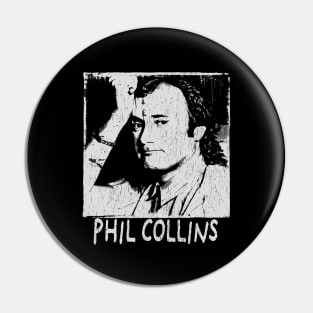 phil collins grunge retro Pin