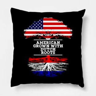 American Grown With Dutch Roots - Gift for Dutch From Netherlands Pillow