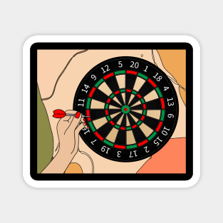 Dartboard Dart Player With Darts Arrows Magnet