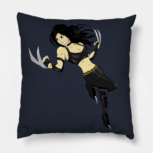 X-23 Rage Pillow by DJBLOXAICE