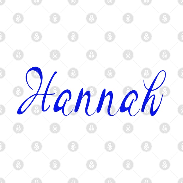 Top 10 best personalised gifts 2022  - Hannah - personalised,personalized custom, customised, customised name blue on white background. Hannah by Artonmytee