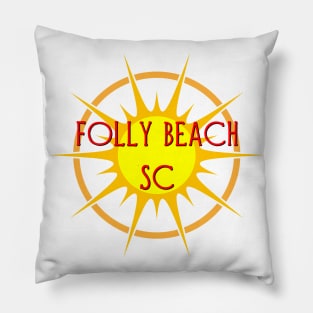 Folly Beach, South Carolina Pillow