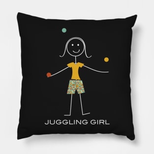 Funny Womens Juggling Design Pillow