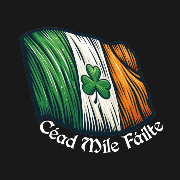 Irish Pride: Céad Míle Fáilte Tee by The Wolf and the Butterfly