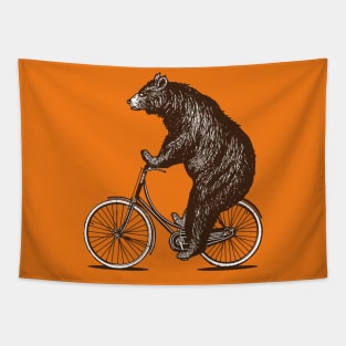 Bear on a Bike Tapestry