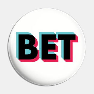 Bet Glitch Black Pin