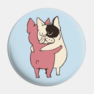 French Bulldog Hugs Pin