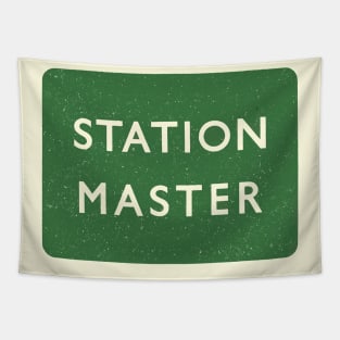 Vintage Railway Station Master Tapestry