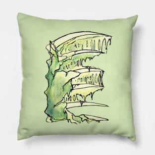 Dramabite Zombie E Letter Initial Typography Text Character Statement Pillow