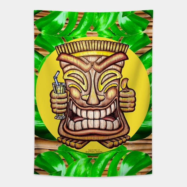 Happy Tiki #1 Tapestry by EssexArt_ABC