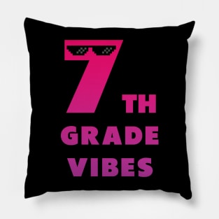 seventh grade vibes pink Pillow