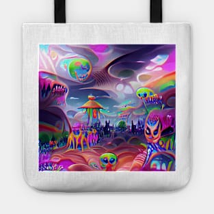 Psychedelic Alien Planet Tote