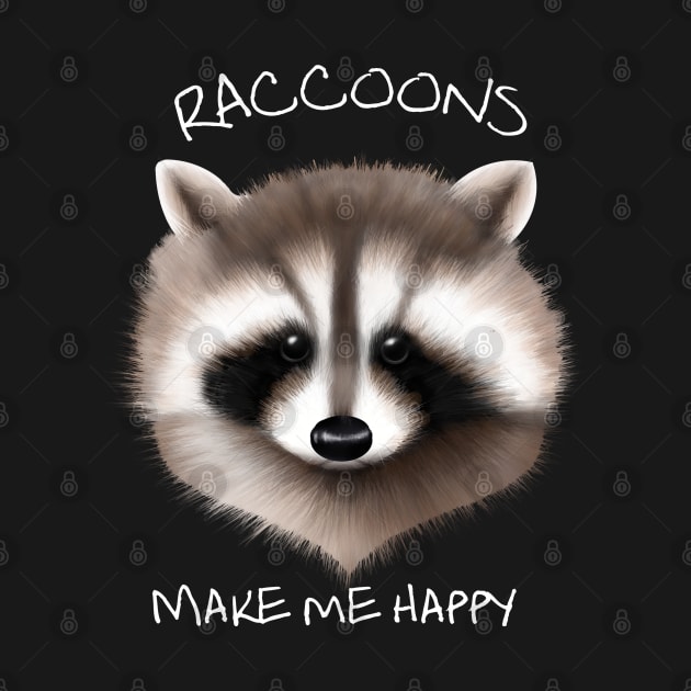 Racoons make me happy by Lucia