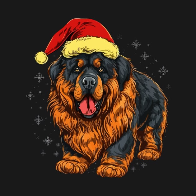 Tibetan Mastiff Christmas by JH Mart
