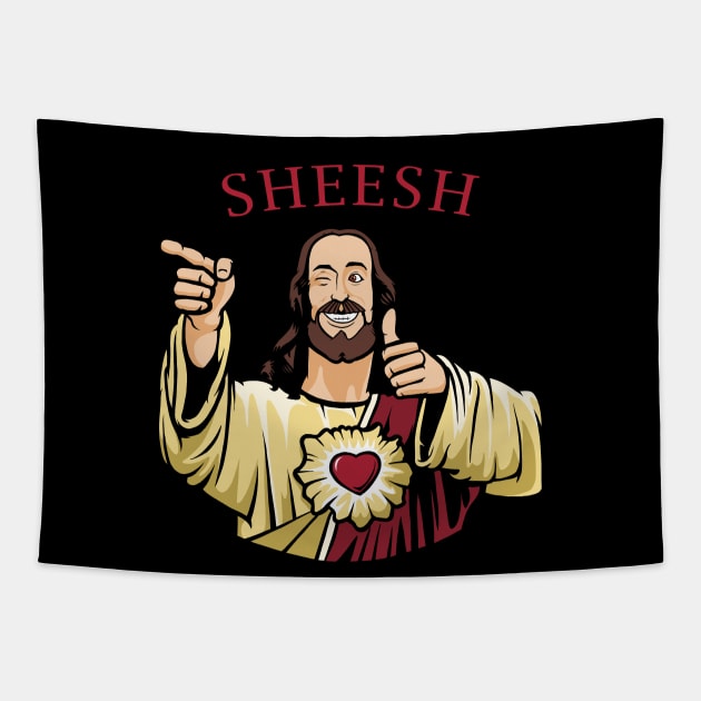 Buddy Christ - Sheesh Tapestry by valentinahramov