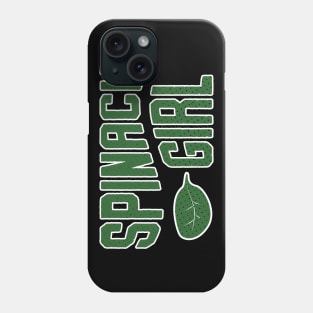 Veggie Spinach Girl Green Fan Phone Case
