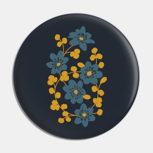 Floral pattern. Hepatica flowers Pin