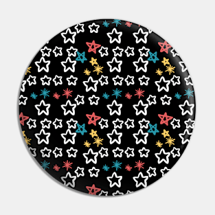 Black Star Pattern Pin