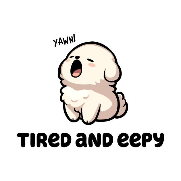 Adorable Sleepy Dog: Tired and Eepy Baby Talk Trend by CreativeFit