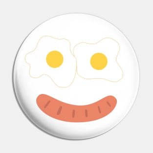 Smiley Eggs and Sausage Pin